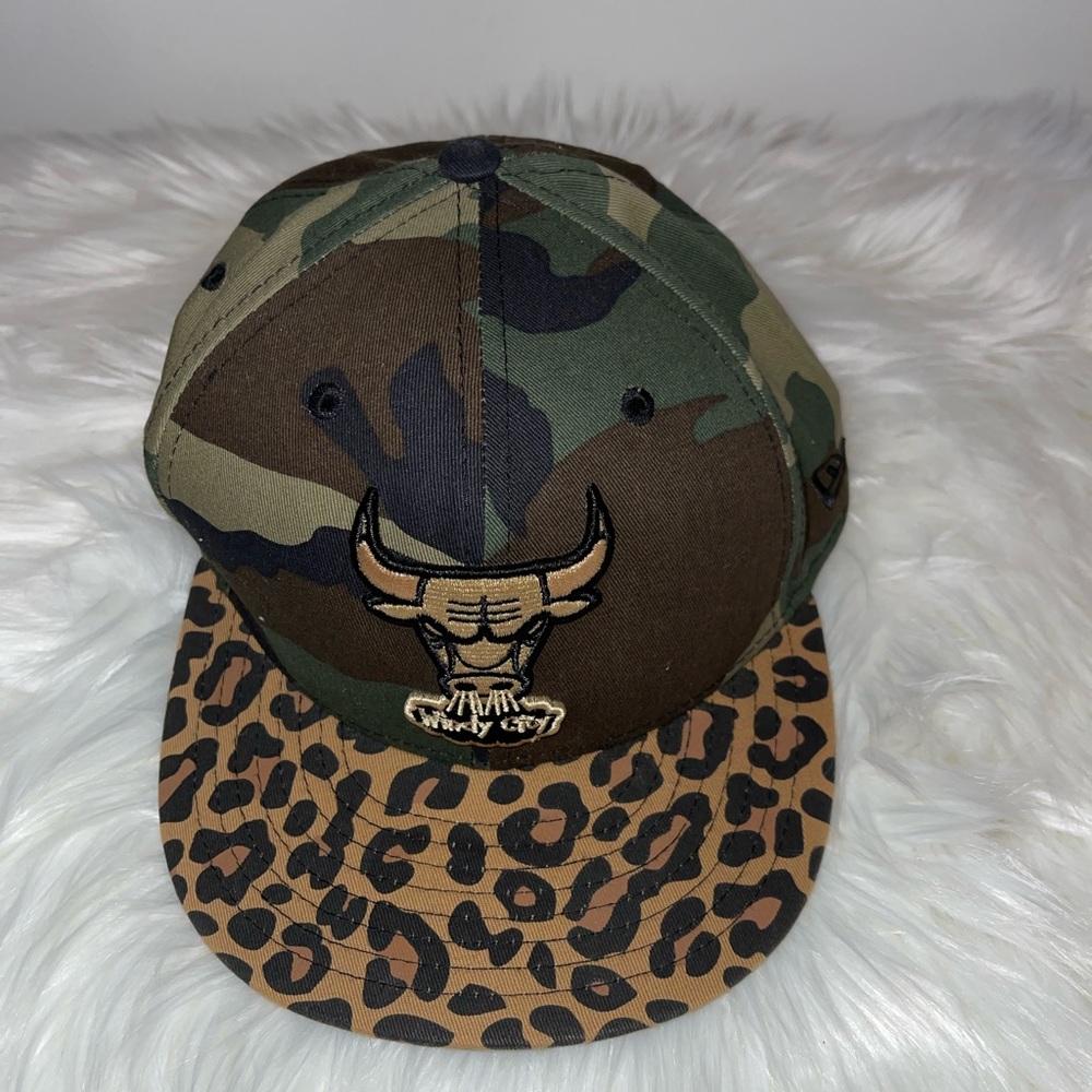 Chicago Bulls hat, Windy City Camo, Cheetah OSFM.NWOT